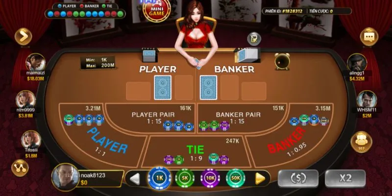 Các cửa cược baccarat cơ bản